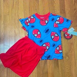 Spider Hero Kids Pajama Set - Blue and Red